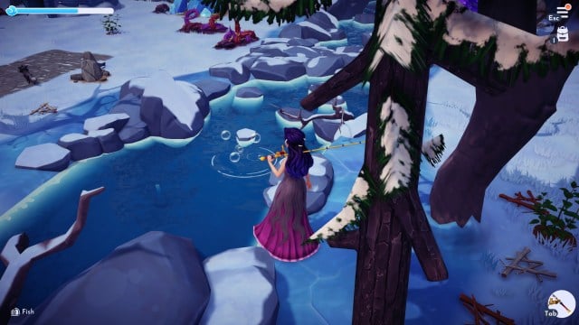 The player looking at a submerged Emerald Bottle. 