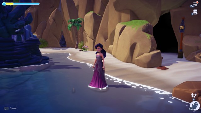 The player looking at a submerged Emerald Bottle. 