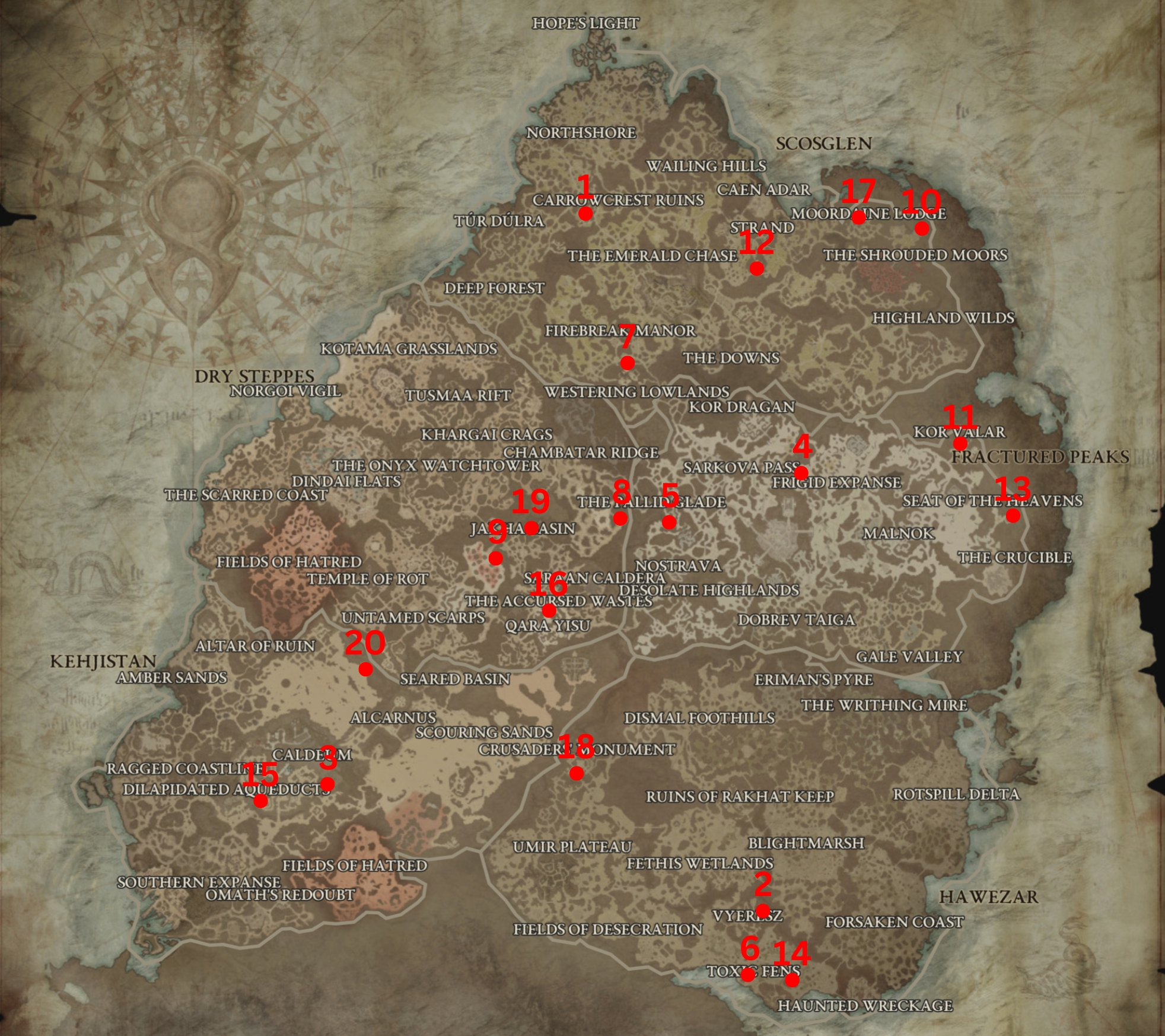 Diablo 4 All Rogue Legendary Aspects Location 