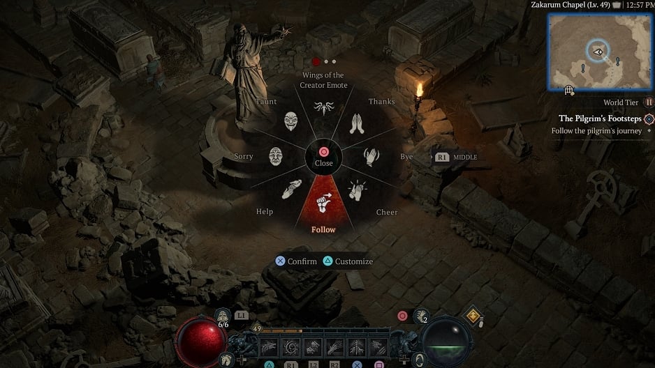 Diablo 4 Pilgrim's Footsteps quest How to follow the Pilgrim's journey