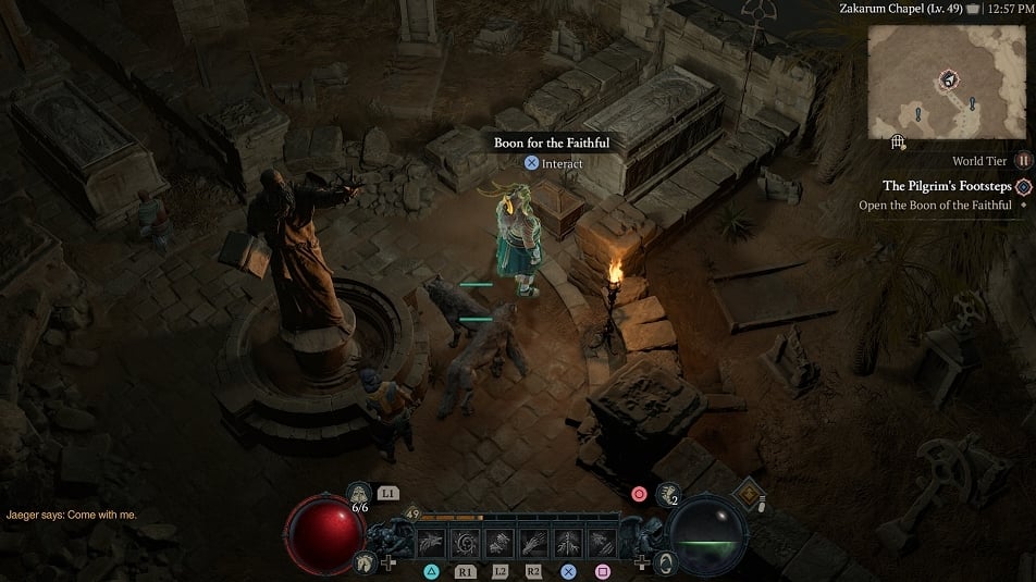 Diablo 4 Pilgrim's Footsteps quest How to follow the Pilgrim's journey