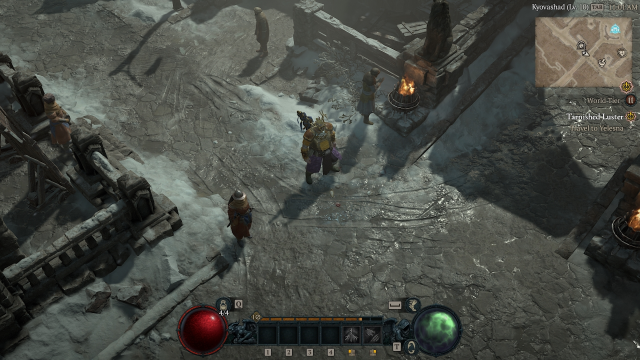 A screenshot of Diablo 4's zoomed in camera and UI.