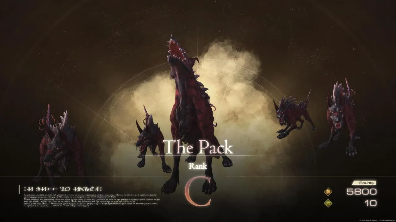 Pack of beastly dogs in Final Fantasy 16