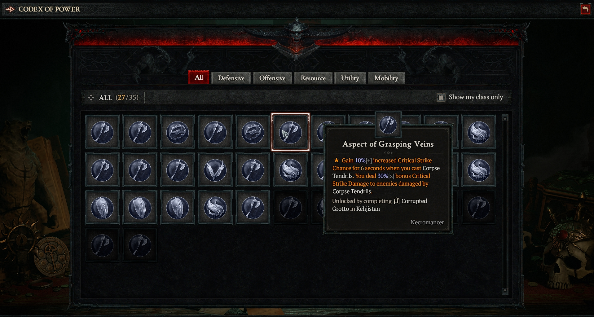 How to get the Aspect of Grasping Veins in Diablo 4