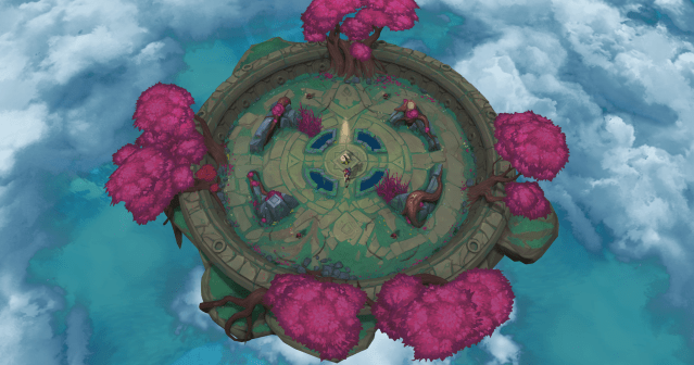 One of the new maps in LoL's new Arena mode.