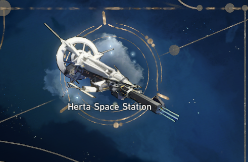 Map menu for Herta Space Station area in Honkai: Star Rail