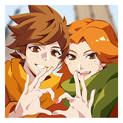 Tracer and her partner, Emily, hold their fingers together to create a heart with their hands.