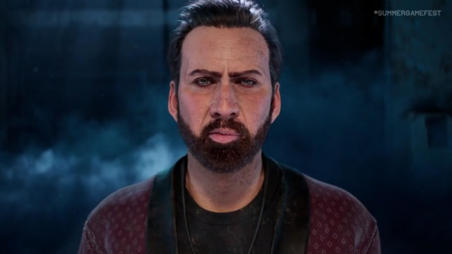 Nicolas Cage shown in an in-game teaser for Dead by Daylight.