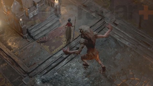 The Den Mother attacking a character in Diablo 4.