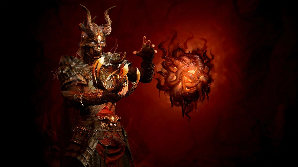 A Malignant creature and their Malignant Heart, from Diablo 4.