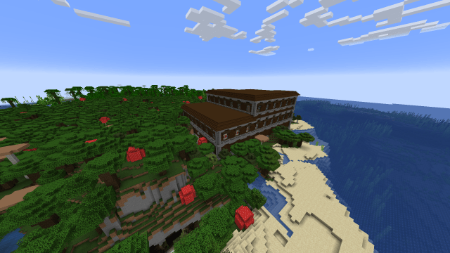A woodland mansion in Minecraft. 