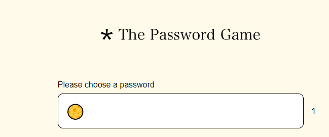 Image of a moon phase implemented in a password.