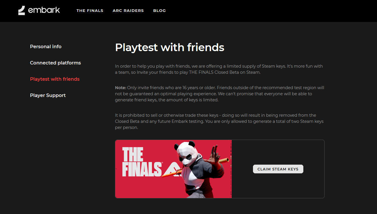 How To Invite A Friend To The Finals Playtest 2685