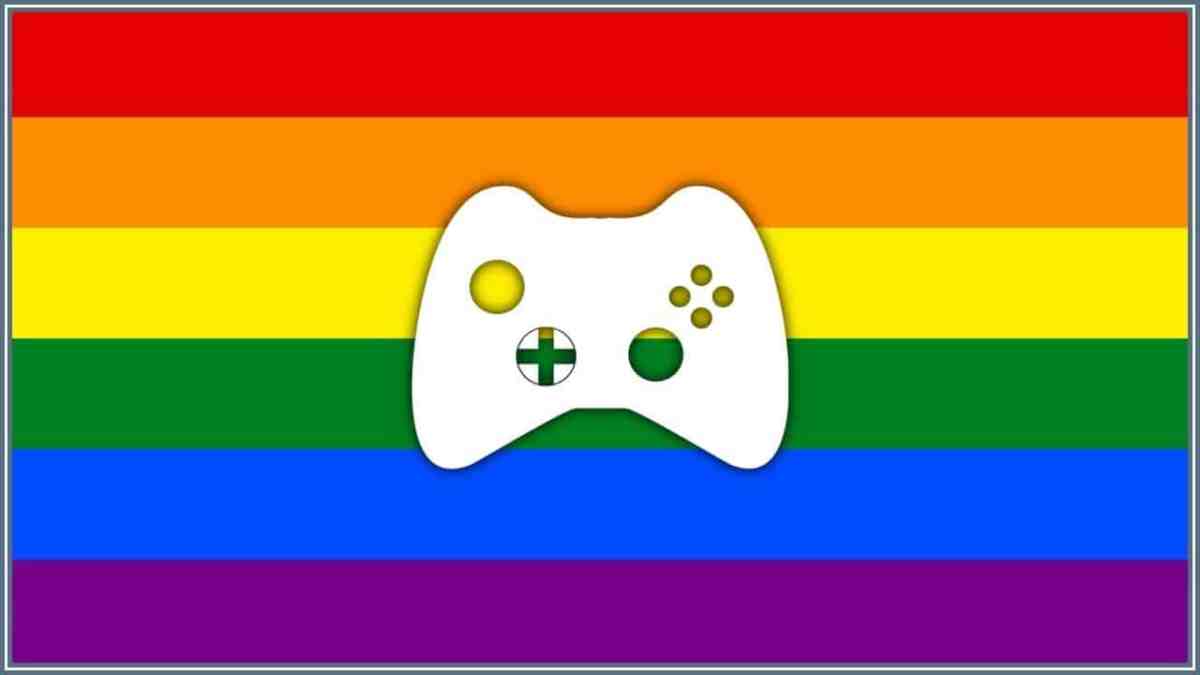 An LGBTQ flag with a controller