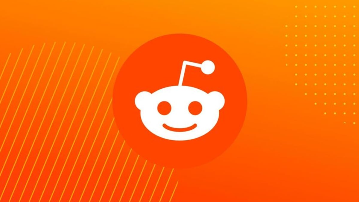 The Reddit logo, superimposed on an orange background.