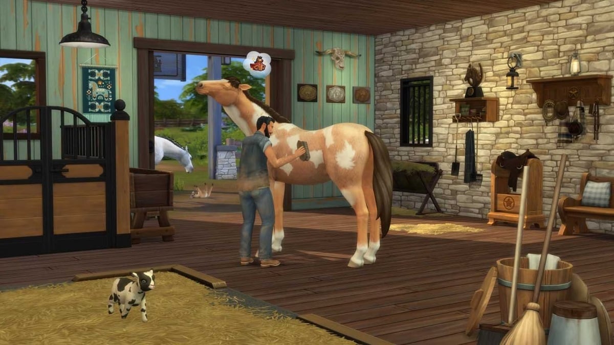 An in-game screenshot from The Sims 4 Horse Ranch.