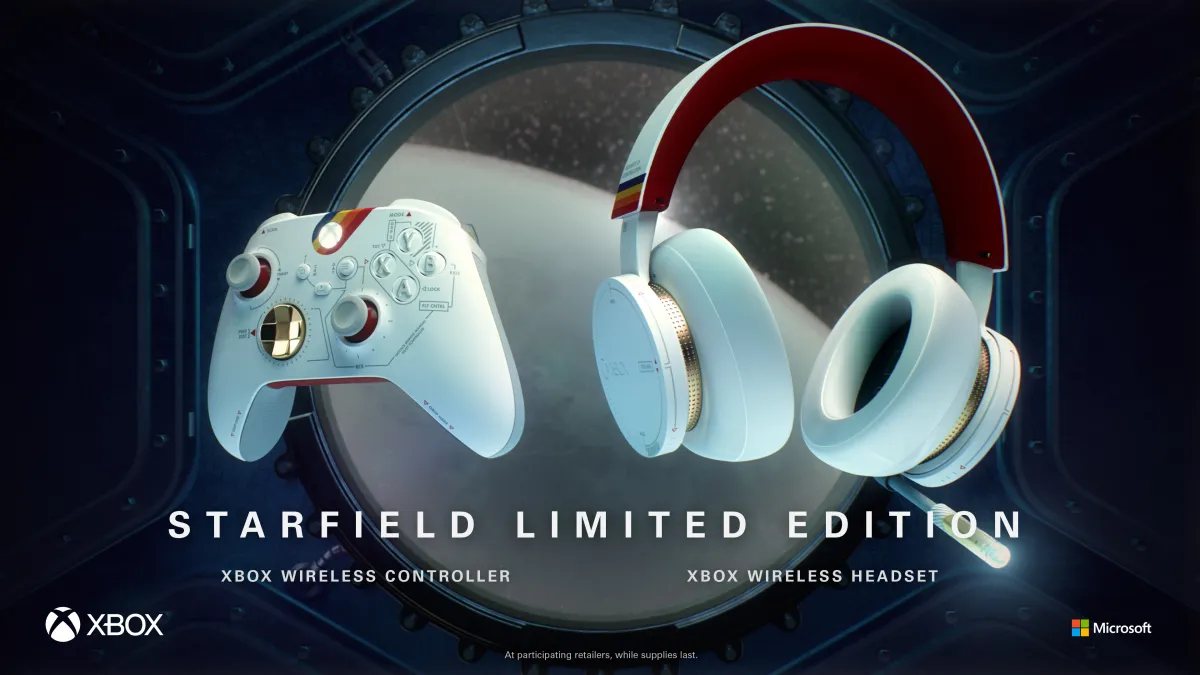 Limited edition Starfield controller and headset for Xbox