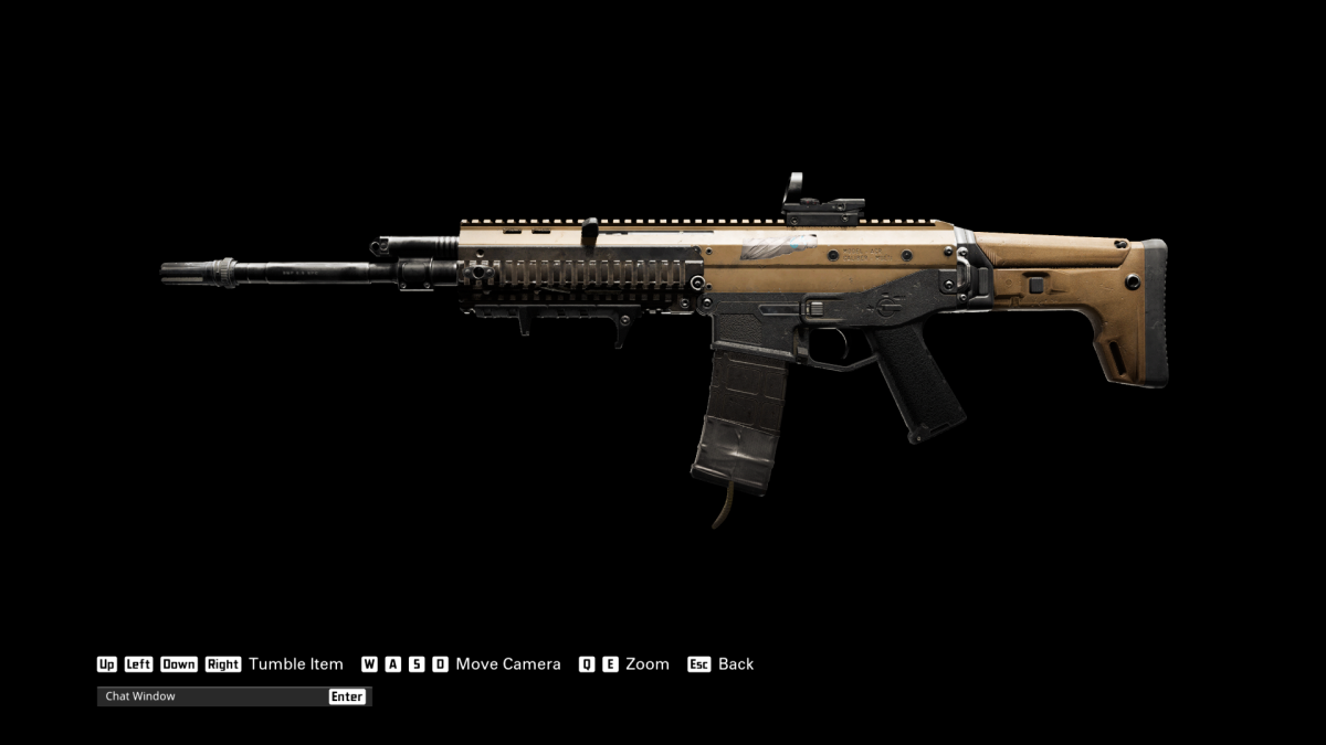A screenshot of the ACR 6.8 assault rifle in XDefiant.