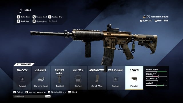 A screenshot of the best M4 loadout in XDefiant.