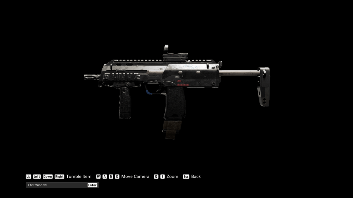 A screenshot of the MP7 SMG in XDefiant.