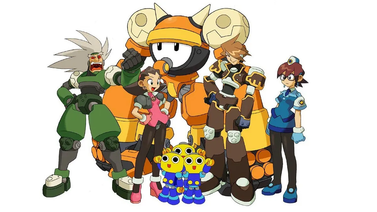 An image of the main cast standing together in The Misadventures of Tron Bonne.