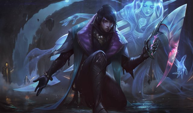 Aphelios splash art League of Legends