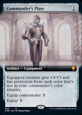 Image of soldier in armor through Commander's Plate Commander Legends MTG card