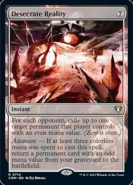 Image of reality getting distorted through Desecrate Reality Commander Masters Eldrazi Precon deck