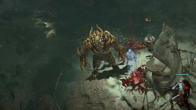 A Bone Golem being summoned by a Necromancer in Diablo 4