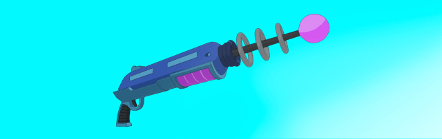 Bender'S Shiny Metal Ray Gun From Futurama In Fortnite.