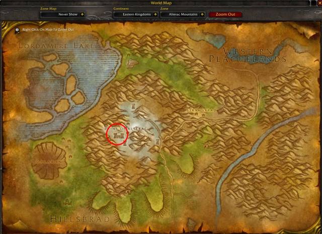 an image of alterac mountains map