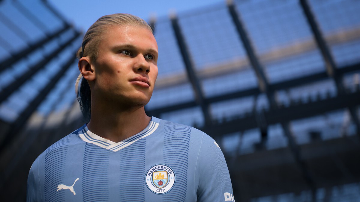 Erling Haaland of Manchester City in EA FC 24.