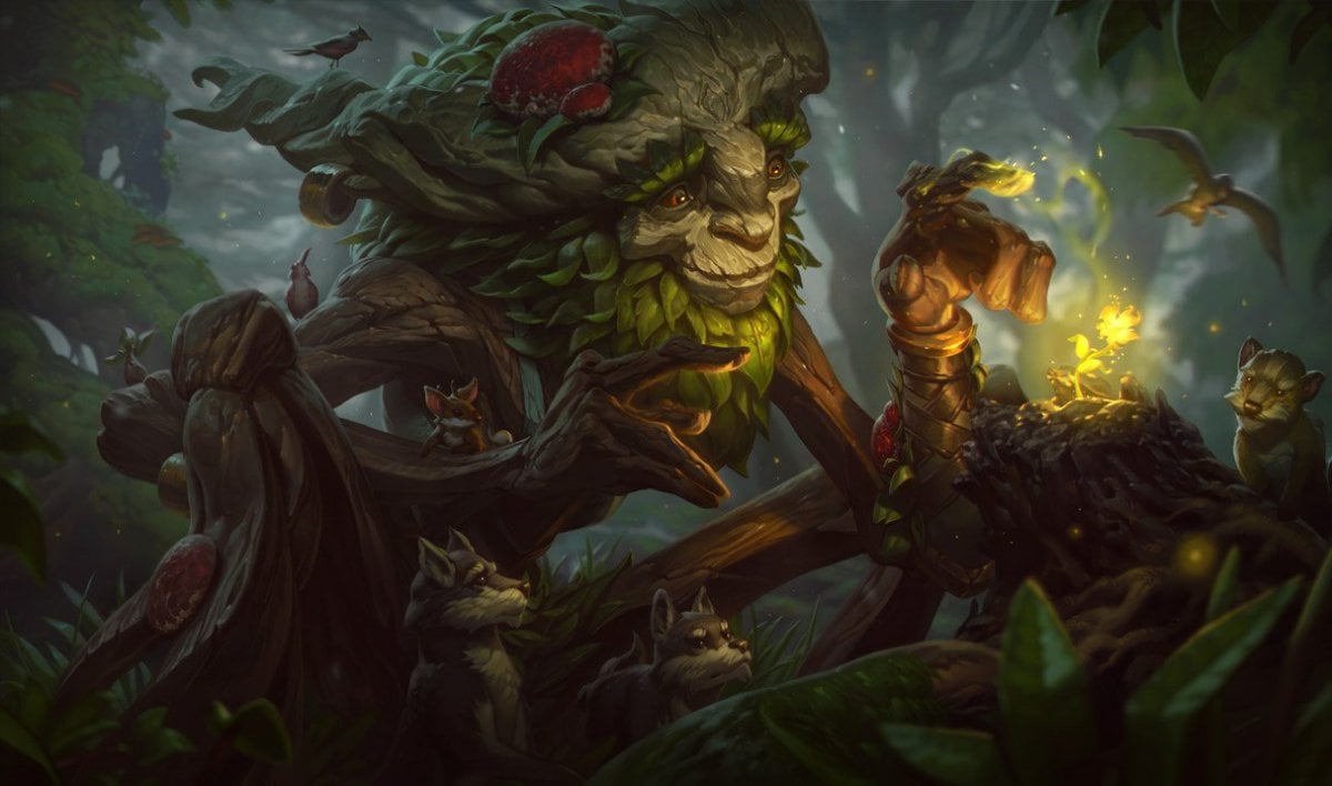 Ivern, the Green Father, strolls through the jungle of Summoner's Rift as a friend, not a foe.