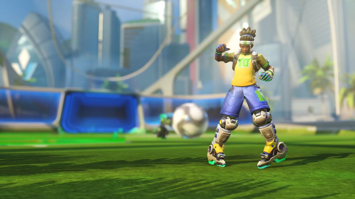 Lucio dancing on a Lucioball pitch.