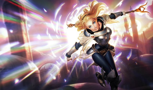 Lux casts a spell in League of Legends