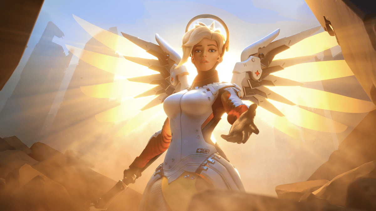 Overwatch 2 Mercy reaching out