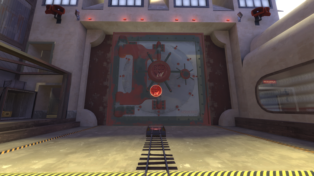 RED's Vault, the last capture point on Cashworks, a new map in the Summer 2023 update.