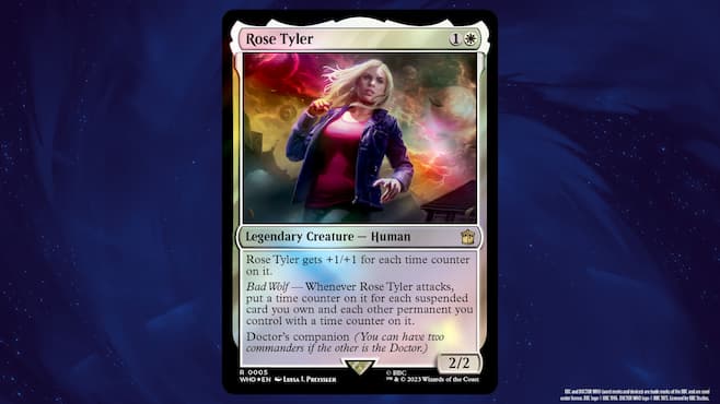 Image of Rose Tyler companion in Dooctor Who Commander MTG set
