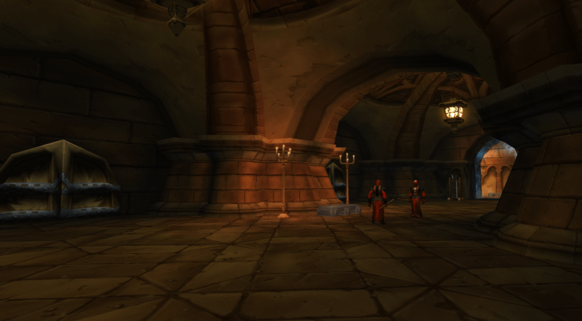 The interior of the Scarlet Monastery in WoW