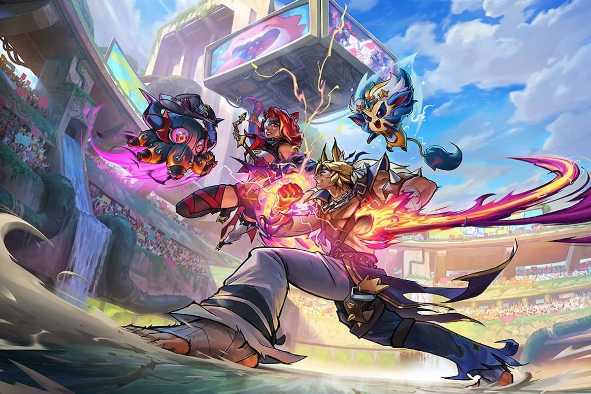 Image of TFT champions and Tacticians competing in an arena tournament called Soul Brawl