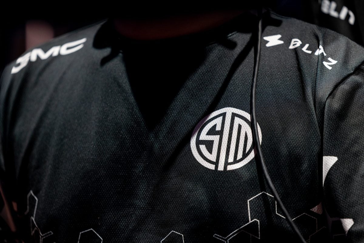 An image of TSM's jersey during the 2023 LCS Summer Split.