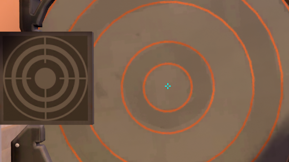 A screenshot of TenZ's crosshair in VALORANT. It's small and cyan.