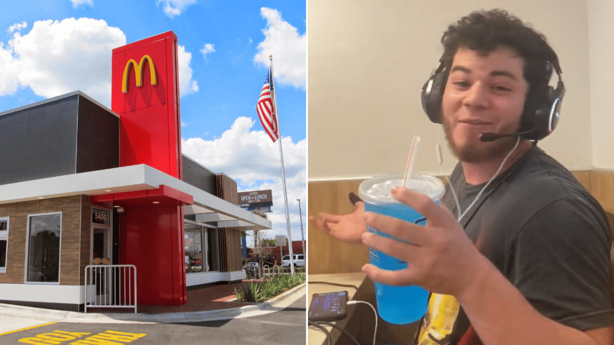 A photo of a McDonald's restaurant and CoD Mobile player ItzMago