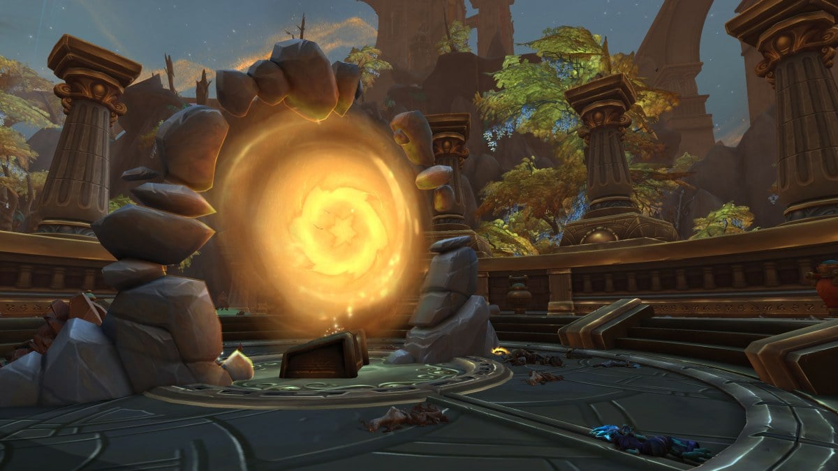 Bronze portal that spawns during the Time Rift events that takes you to an alternative version of Azeroth
