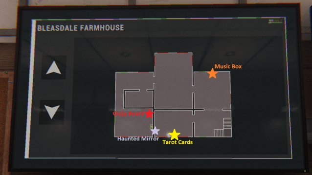 A map of the main floor of Bleasdale Farmhouse. 