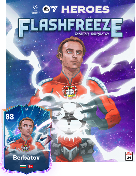 Dimitar Berbatov's base Heroes card in EA FC 24