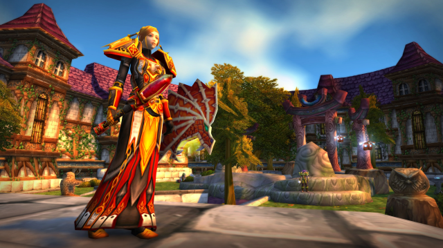 A human paladin wears the Judgment set in WoW