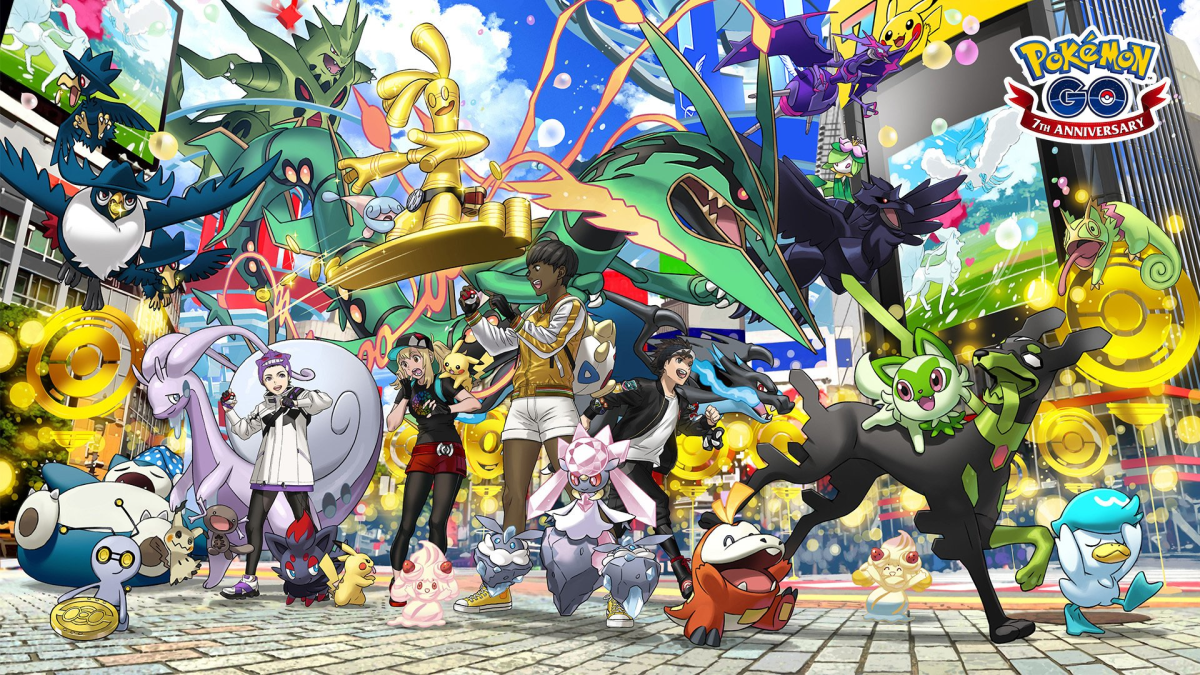 Pokémon Go 7th anniversary artwork teases Paldea Starters, Hisuian and