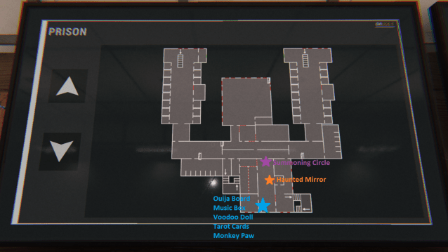 A map of the main floor of the Prison. 