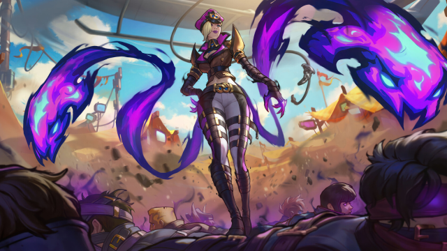 Soul Fighter Evelynn poses after defeating an enemy in the League of Legends LoL Arena